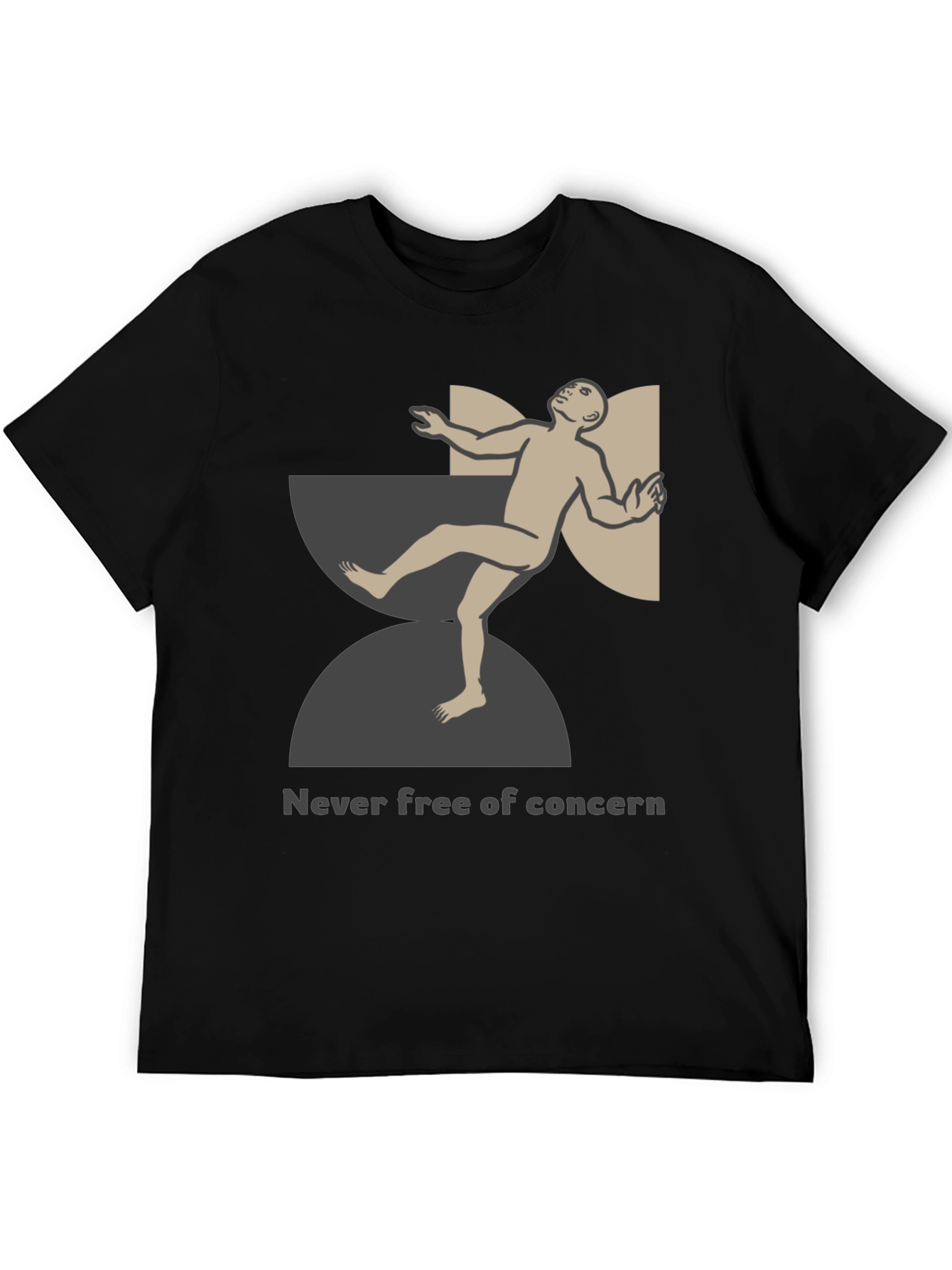 Unique Graphic T-Shirt - Never Free of Concern Design