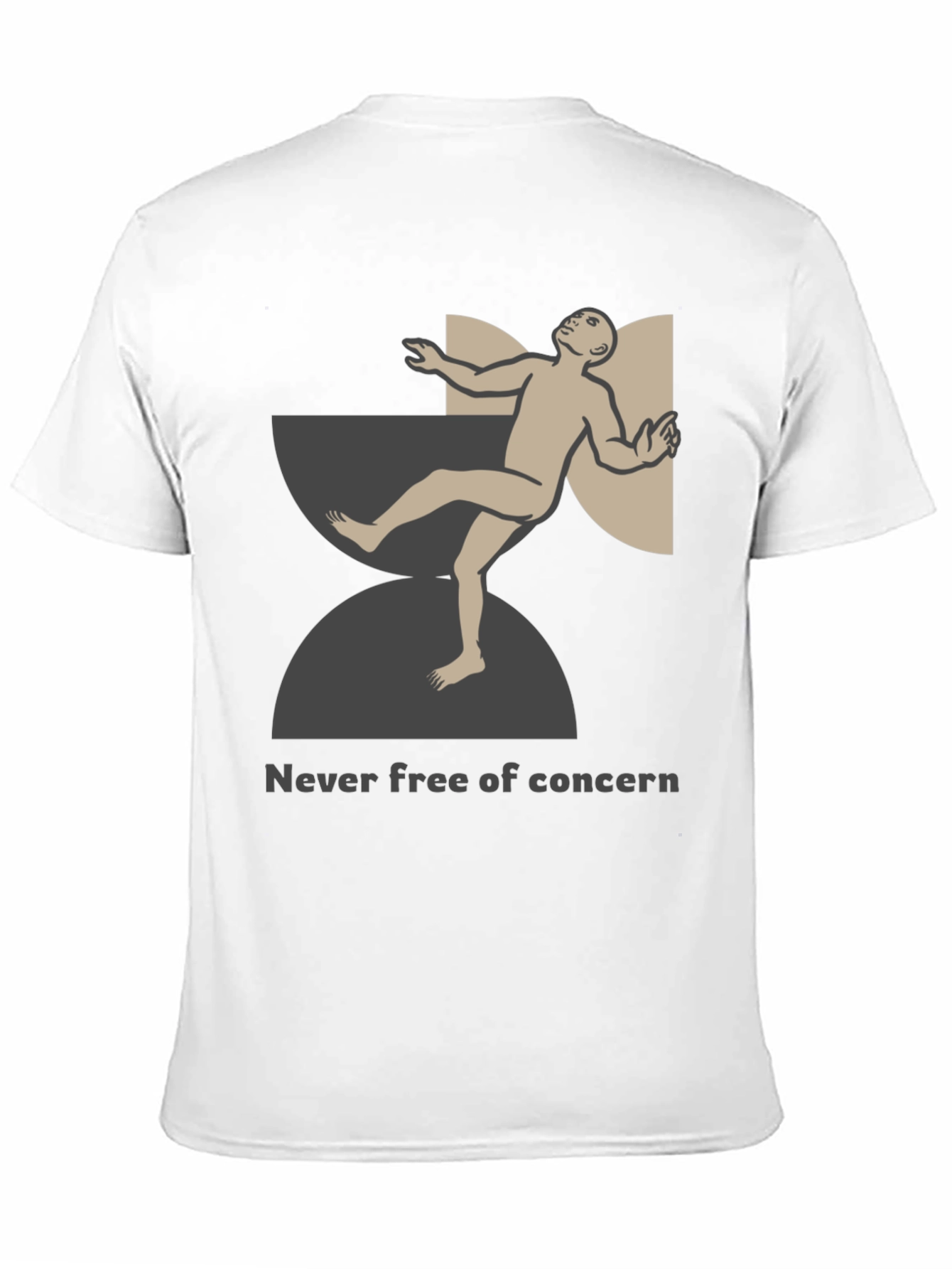 Unique Graphic T-Shirt - Never Free of Concern Design