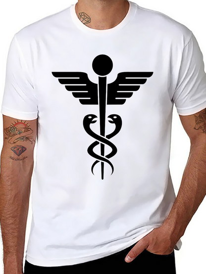 Caduceus Symbol T-Shirt - Medical Inspired Design