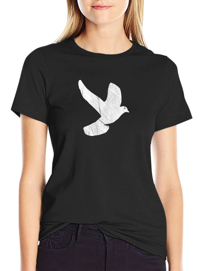 Dove Graphic Tee - Stylish Black T-Shirt