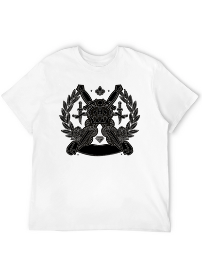 Crown Dagger Rose Graphic Tee - Classic Black