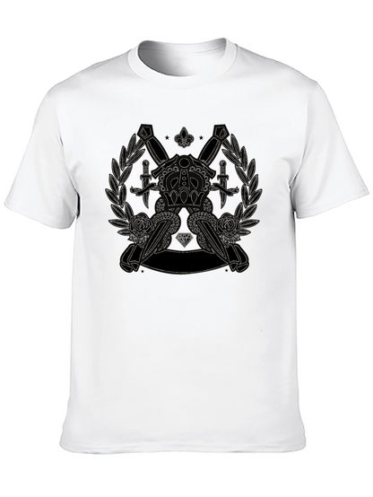 Crown Dagger Rose Graphic Tee - Classic Black