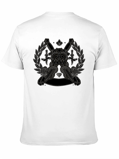Crown Dagger Rose Graphic Tee - Classic Black