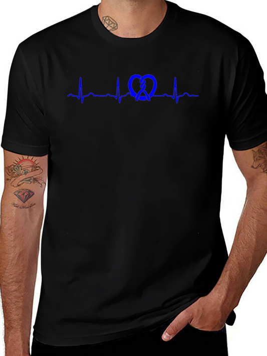 Pretzel Heartbeat Graphic Tee - Stylish Casual Wear