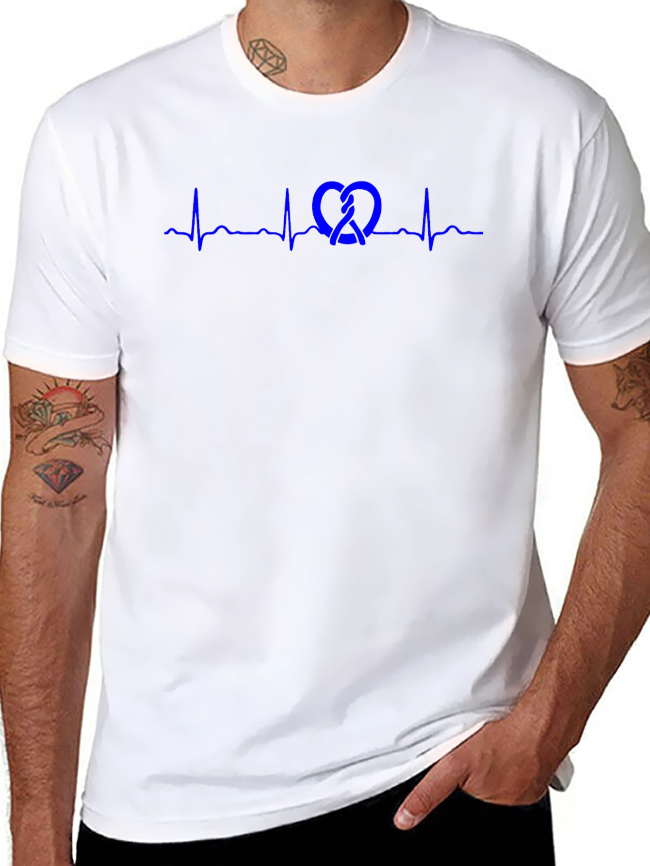 Pretzel Heartbeat Graphic Tee - Stylish Casual Wear