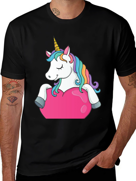 Unicorn Heart Graphic Tee - Black