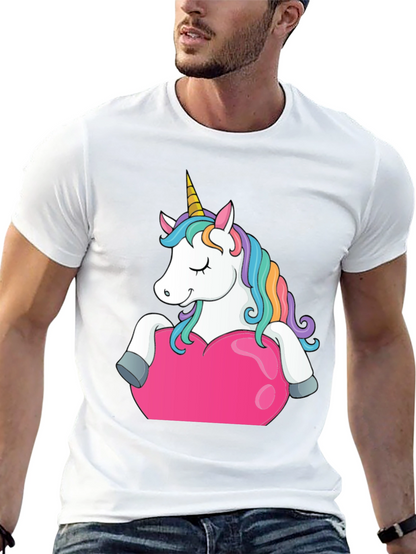 Unicorn Heart Graphic Tee - Black