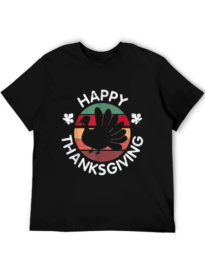 Happy Thanksgiving Turkey Graphic T-Shirt