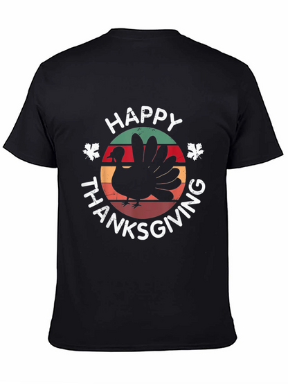Happy Thanksgiving Turkey Graphic T-Shirt