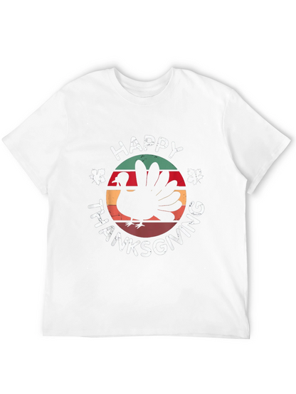 Happy Thanksgiving Turkey Graphic T-Shirt