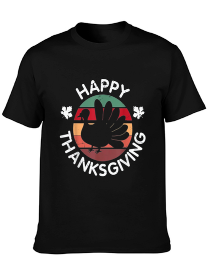 Happy Thanksgiving Turkey Graphic T-Shirt