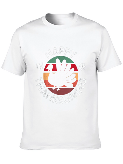 Happy Thanksgiving Turkey Graphic T-Shirt