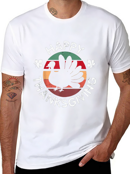 Happy Thanksgiving Turkey Graphic T-Shirt