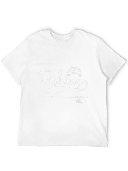 Fishing T-Shirt - Black Cotton Tee