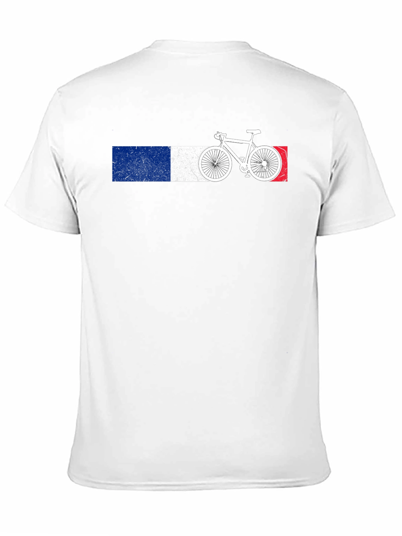 French Flag Bicycle Graphic Tee - Black