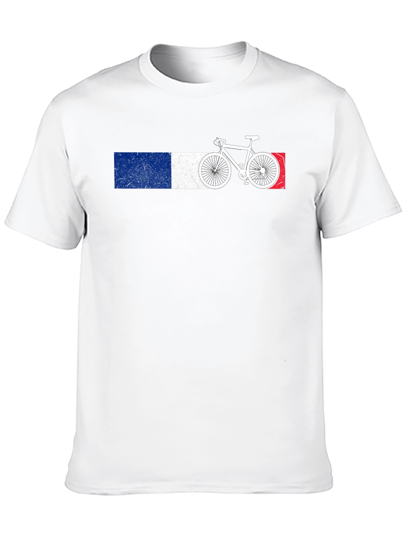 French Flag Bicycle Graphic Tee - Black