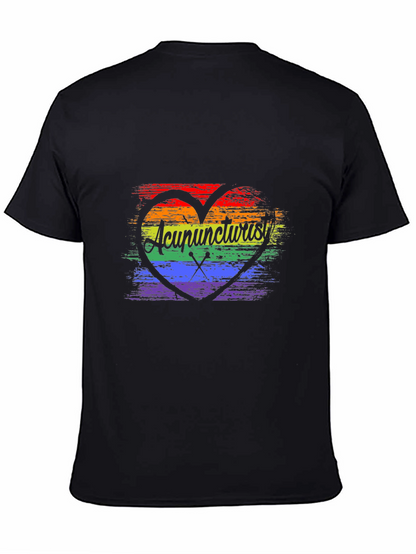 Acupuncturist Rainbow Heart T-Shirt