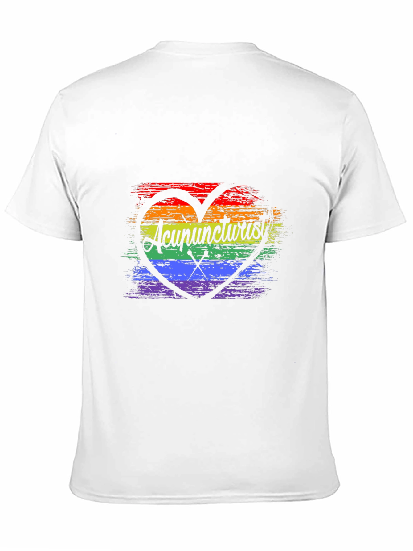 Acupuncturist Rainbow Heart T-Shirt