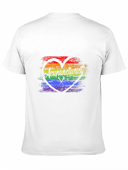 Acupuncturist Rainbow Heart T-Shirt