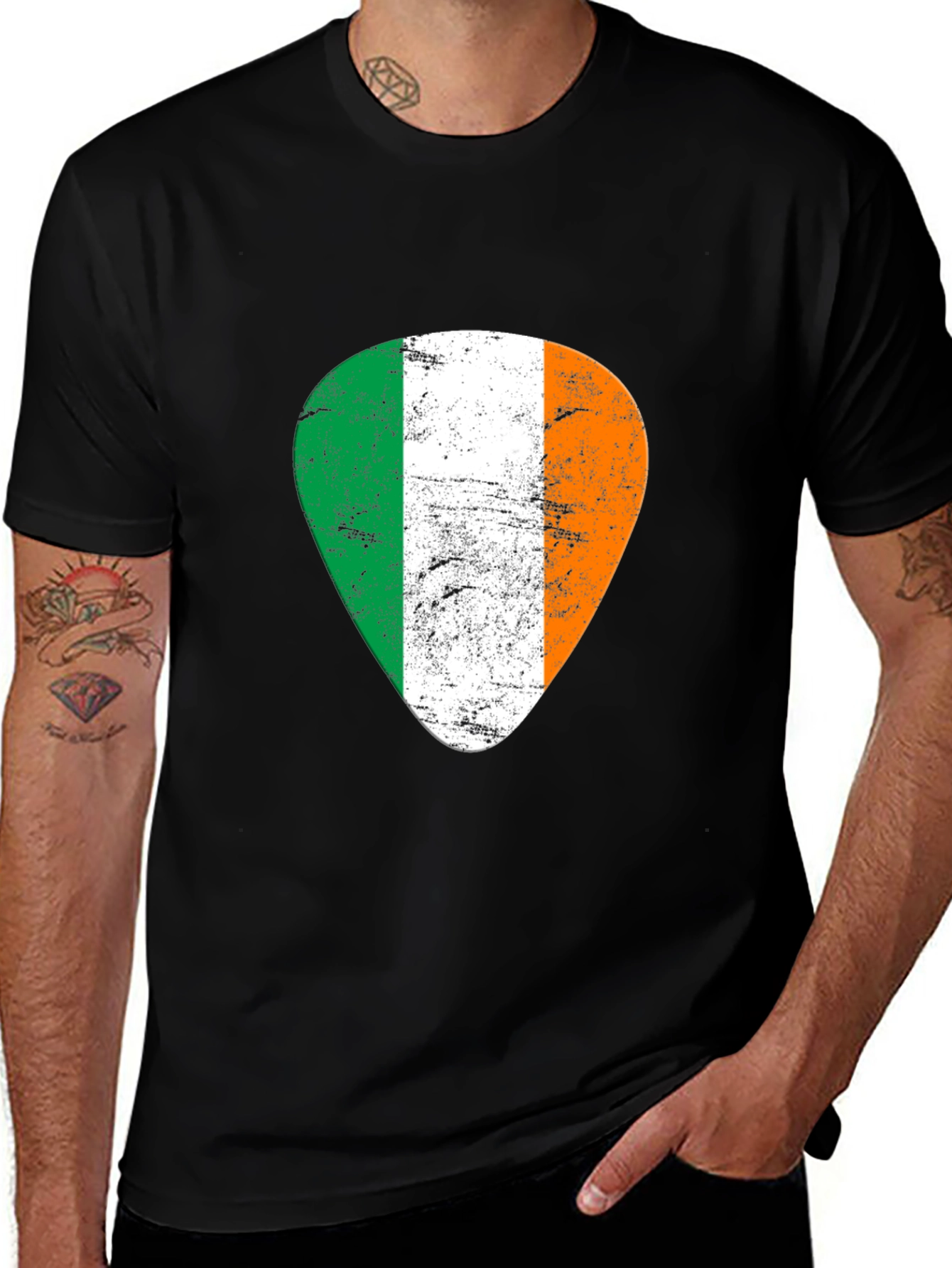 Irish Flag Guitar Pick T-Shirt