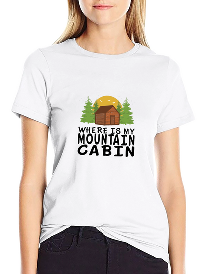 Mountain Cabin T-Shirt - Outdoor Adventure Tee