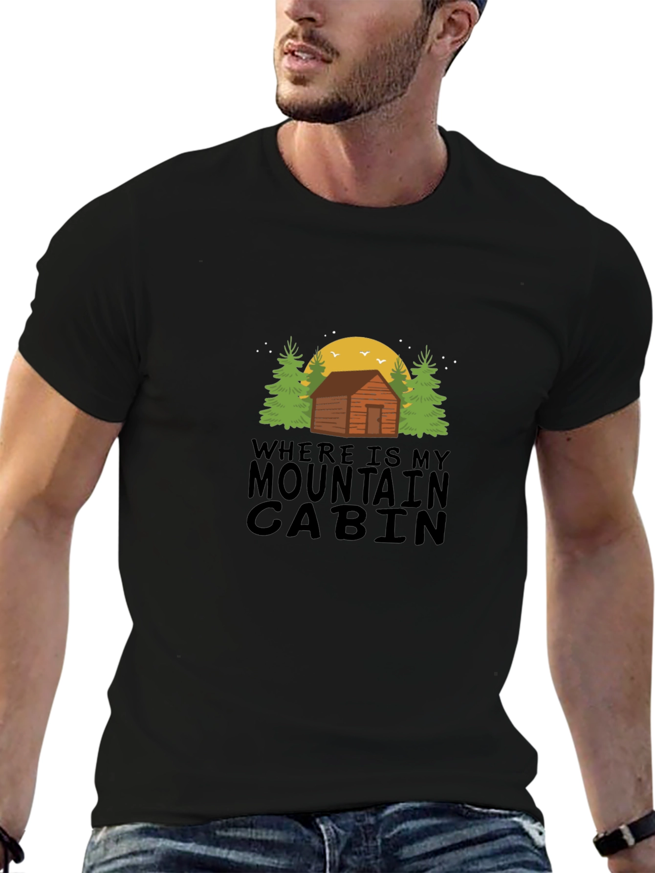 Mountain Cabin T-Shirt - Outdoor Adventure Tee