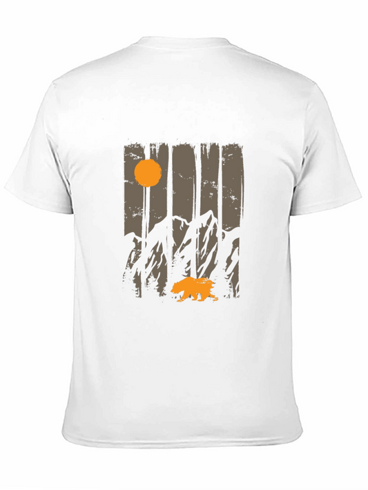 Nature Bear Graphic Tee - Mens Black T-Shirt