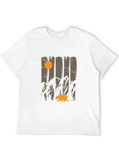 Nature Bear Graphic Tee - Mens Black T-Shirt