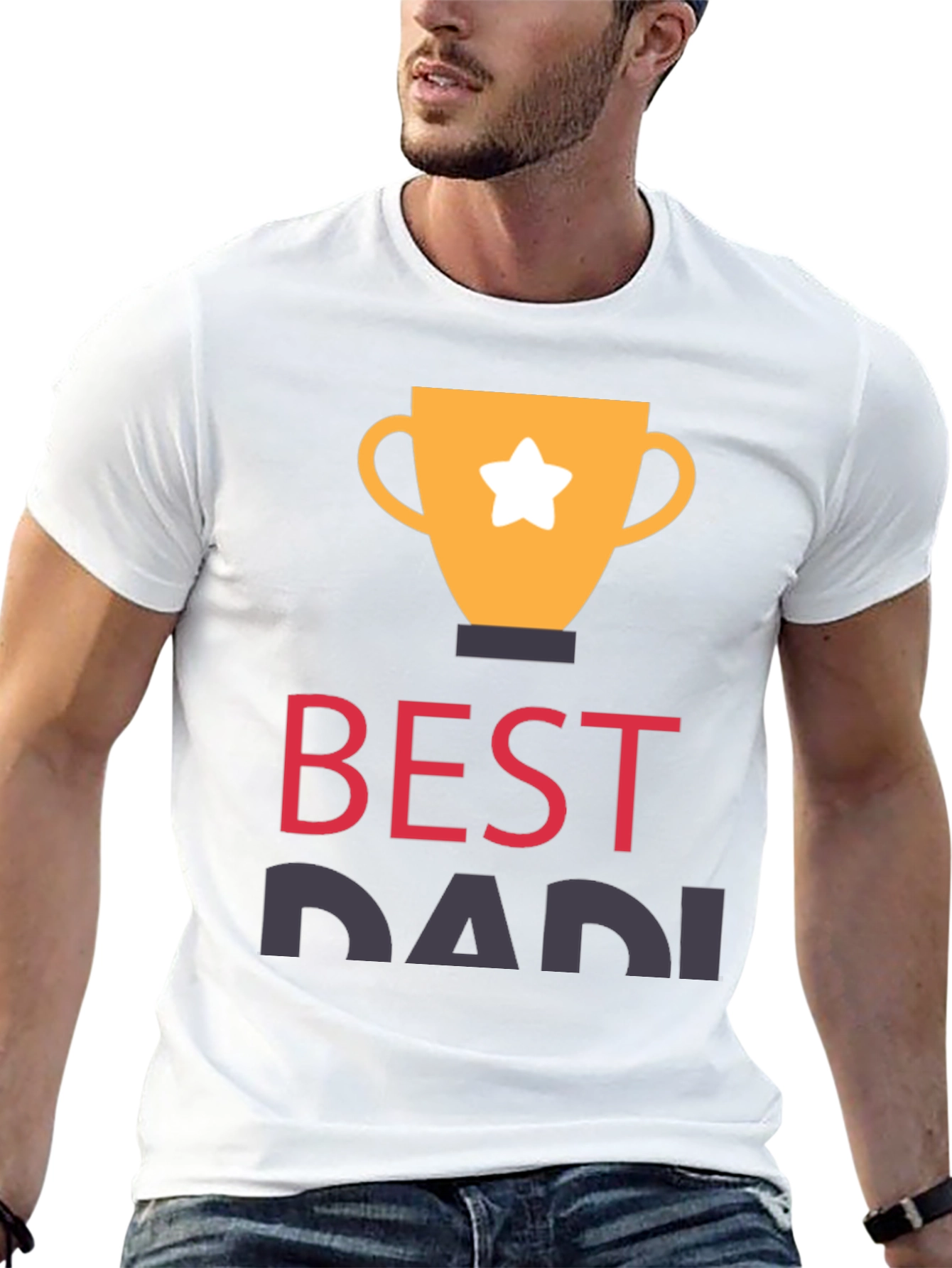 Best Dad Trophy Graphic T-Shirt