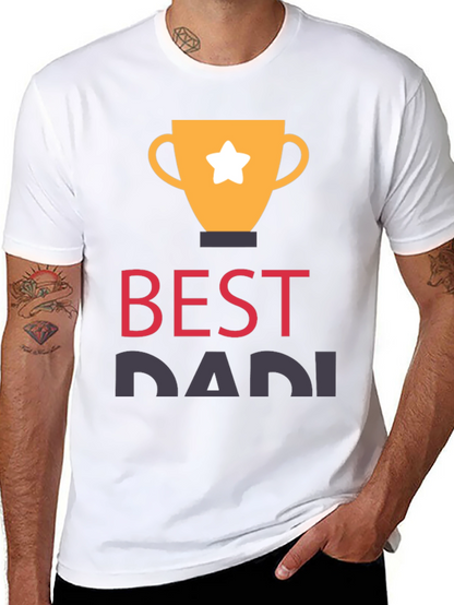 Best Dad Trophy Graphic T-Shirt