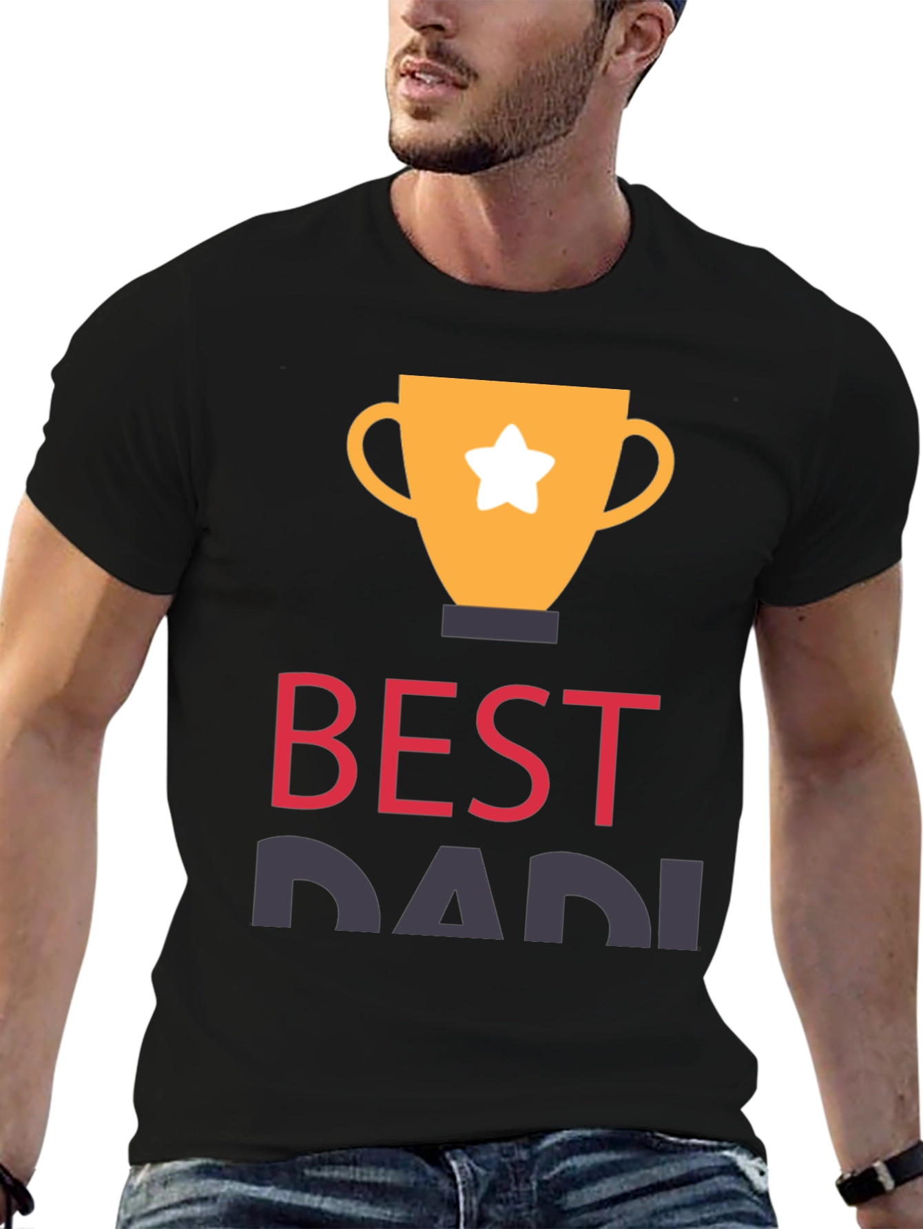 Best Dad Trophy Graphic T-Shirt