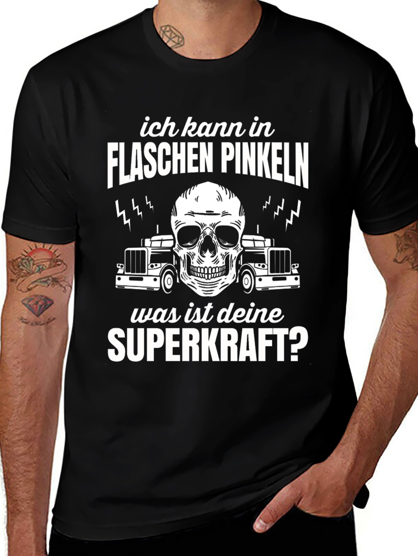 Funny German T-Shirt - Ich Kann In Flaschen Pinkeln