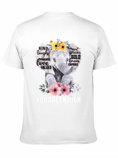 Elephant You Are Enough Graphic T-Shirt