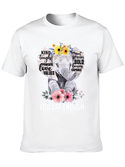 Elephant You Are Enough Graphic T-Shirt