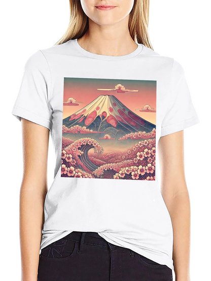 Mount Fuji Wave Graphic Tee