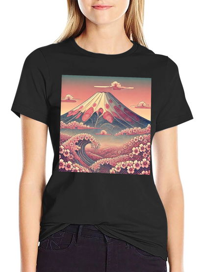 Mount Fuji Wave Graphic Tee