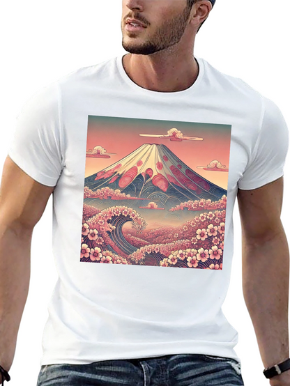 Mount Fuji Wave Graphic Tee