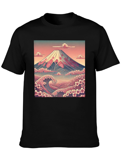 Mount Fuji Wave Graphic Tee