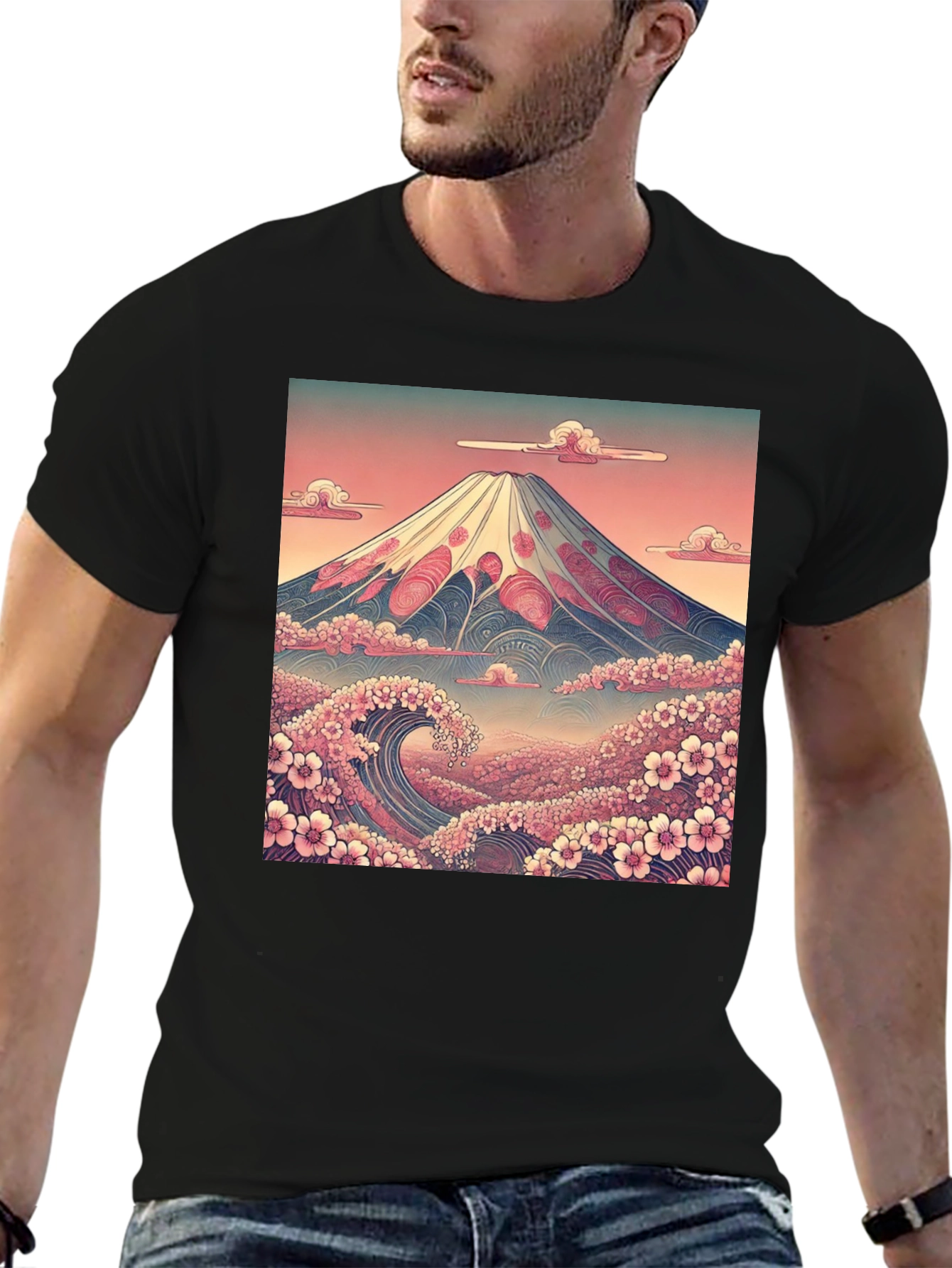 Mount Fuji Wave Graphic Tee