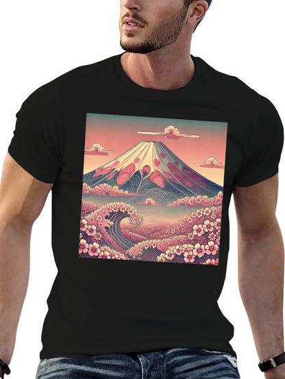 Mount Fuji Wave Graphic Tee