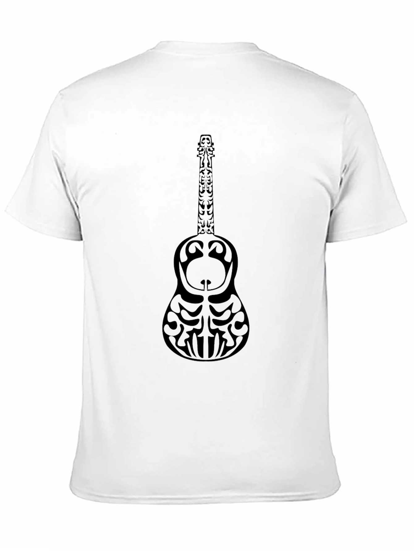 Tribal Guitar Graphic Black T-Shirt