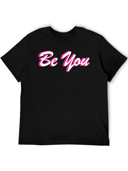 Be You Stylish Black Graphic Tee
