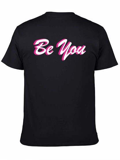 Be You Stylish Black Graphic Tee