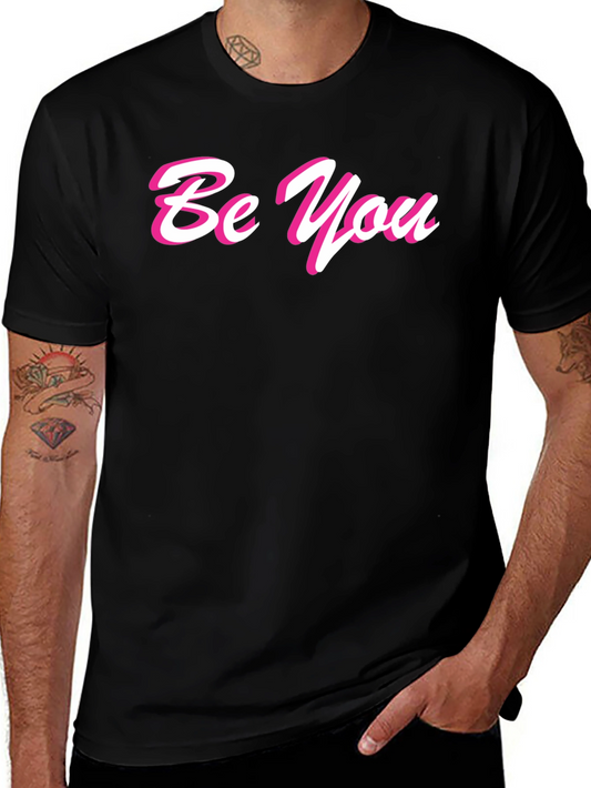 Be You Stylish Black Graphic Tee