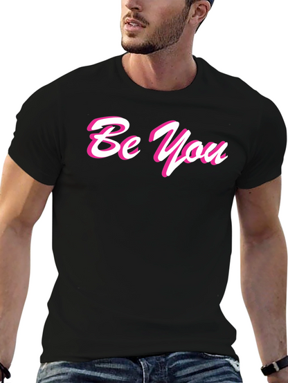 Be You Stylish Black Graphic Tee