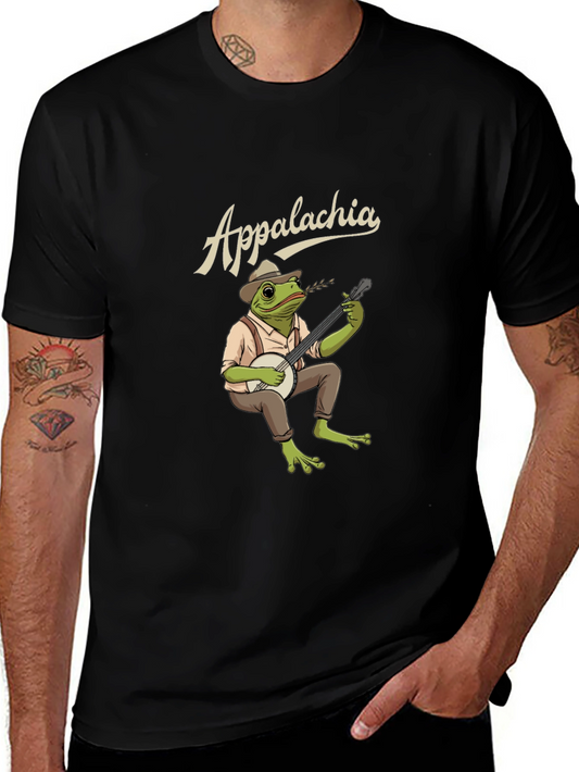 Appalachia Frog Banjo Player Graphic Tee