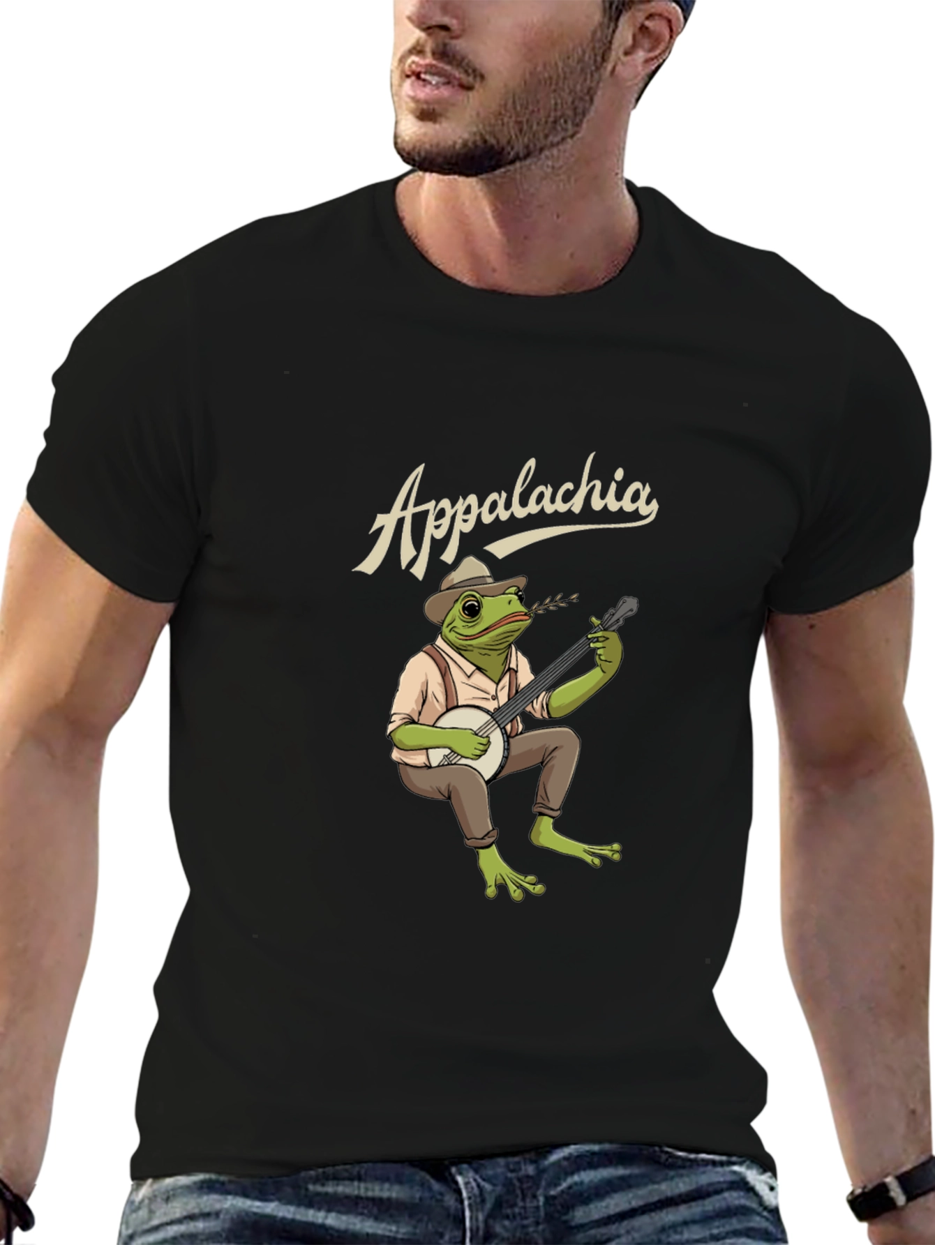 Appalachia Frog Banjo Player Graphic Tee