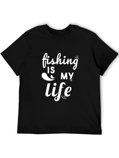 Fishing is My Life Black T-Shirt