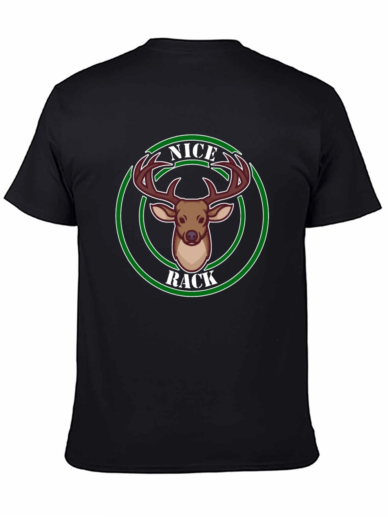Nice Rack Deer Graphic Tee - Black