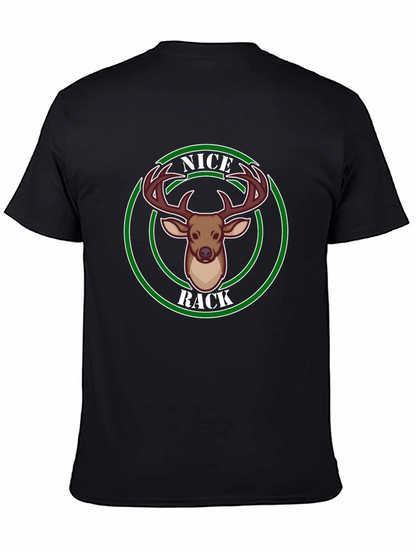 Nice Rack Deer Graphic Tee - Black